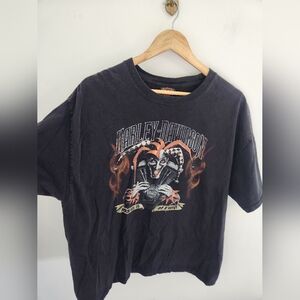Vintage Y2K Harley Davidson Joker 2 Sided Graphic Tee Size XL